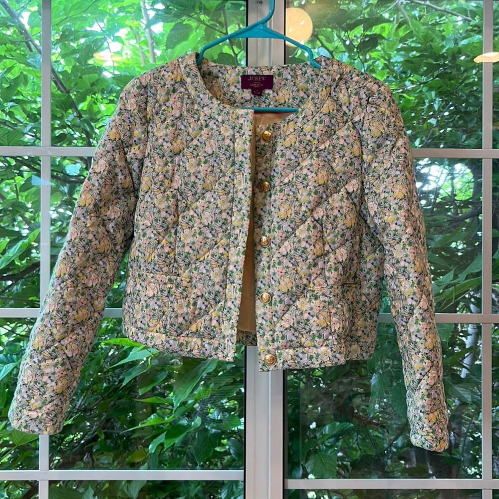 JCrew quilted floral jacket